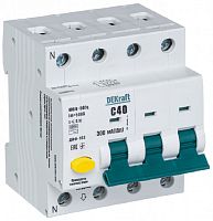 Автомат дифференциального тока АВДТ DEKraft ДИФ-103 4п (3п+N) 40А 300мА 6кА C тип A картинка